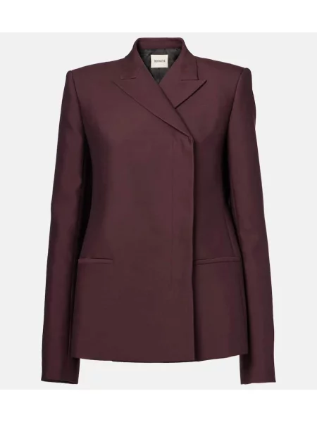 Sacou Khaite de lână bordo