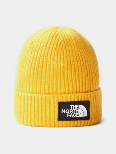 Шапка The North Face без косточек оранжевая