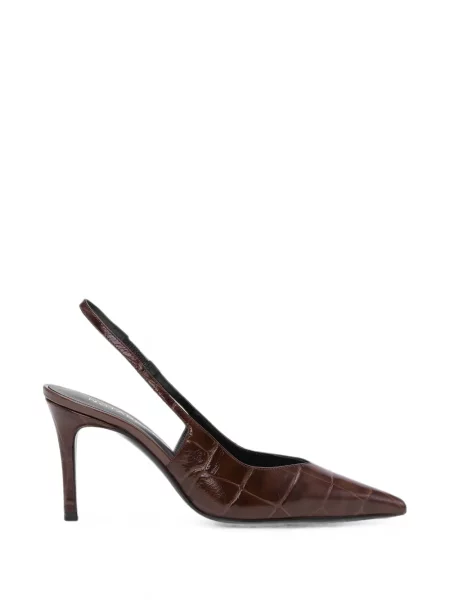 Pantofi cu toc Notabene slingback maro