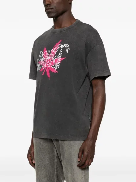 Tricou Palm Angels cu imagine gri