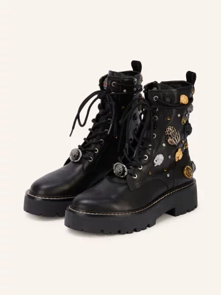 Kurt Geiger London workery skórzane Woolwich Eagle Boot czarne
