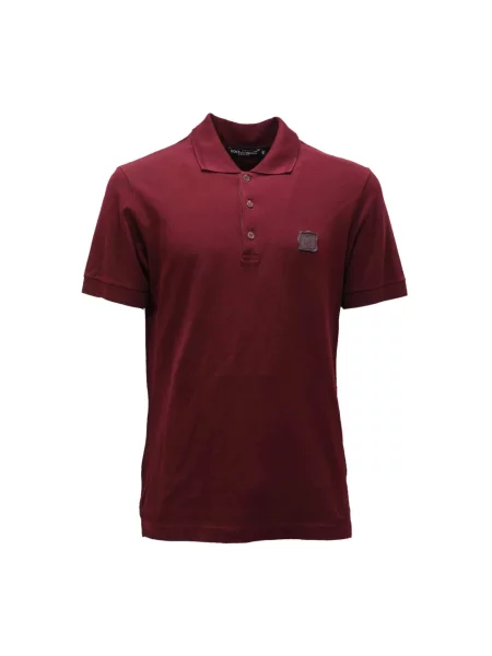 Koszulka polo Dolce And Gabbana biznesowa czerwona
