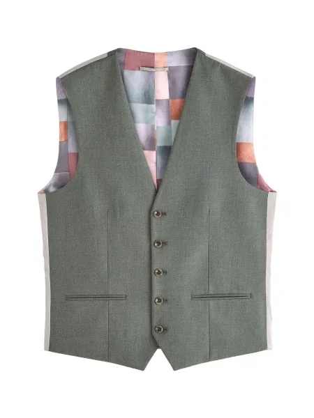 Next Pantaloni eleganți taupe / verde închis gri