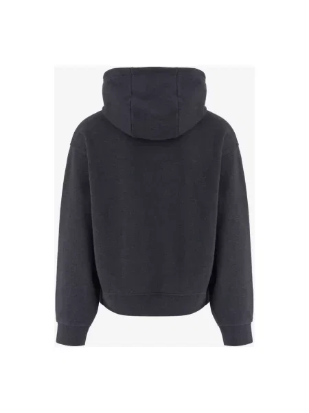 Haftowana bluza Emporio Armani z dżerseju szara