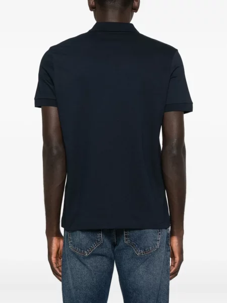 Tricou polo Boss cu autograf albastru