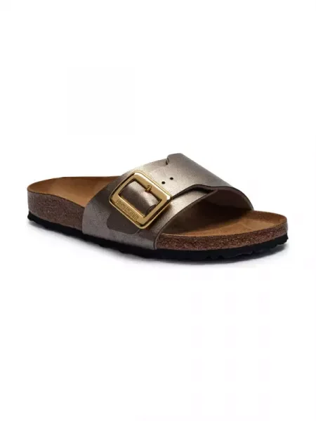 Birkenstock Papucs Catalina CB BF bőr hozzáadásával sárga