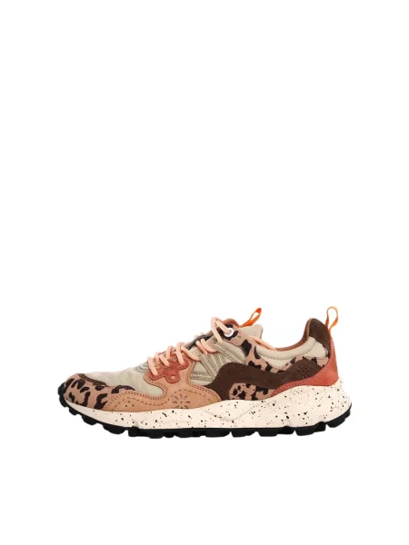 Sneakersy Flower Mountain zamszowe w kwiatki beżowe