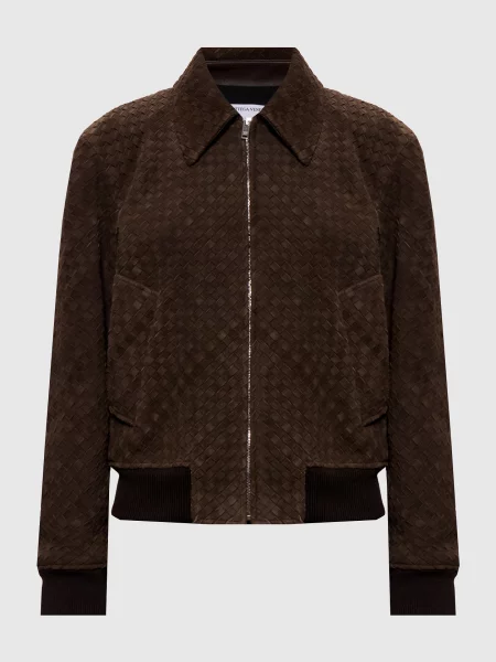 Замшева куртка Bottega Veneta коричнева