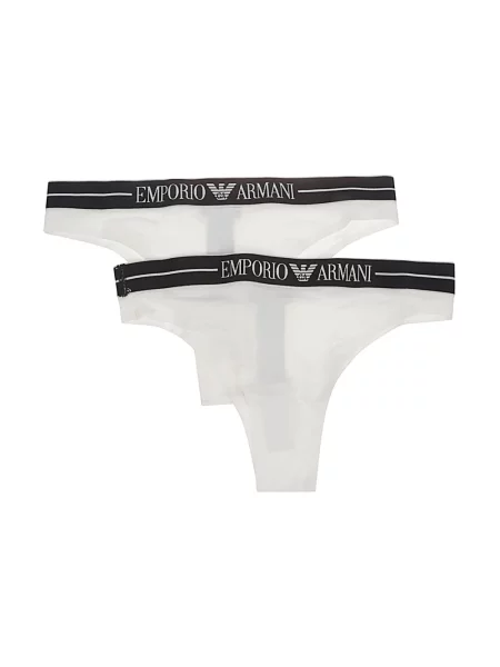 Majtki Emporio Armani z logo białe