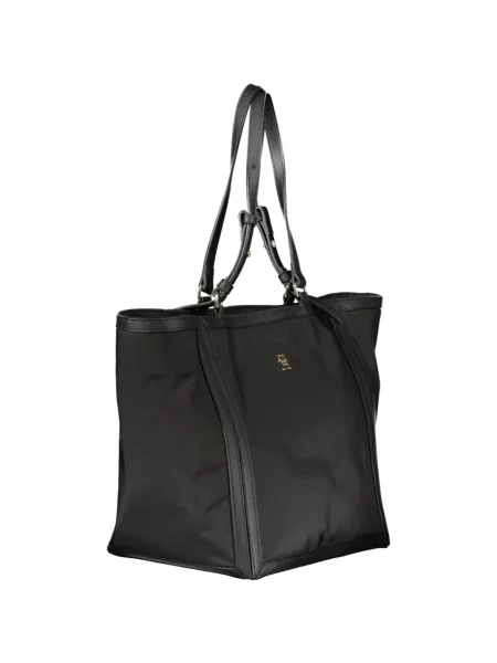 Geantă shopper Tommy Hilfiger din piele negru