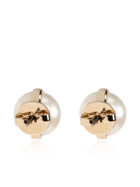 Cercei Tory Burch cu perle auriu