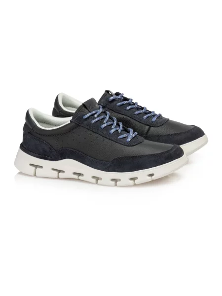 Sneakersy Clarks skórzane niebieskie