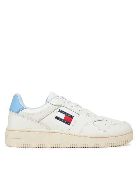 Laisvalaikio batai Tommy Jeans Tjw Retro Basket Ess Žydra balta