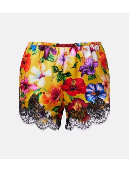 Pantaloni scurți Dolce&gabbana din satin cu model floral