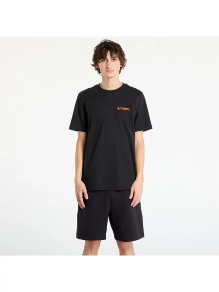 Тениска Adidas Performance с принт черно