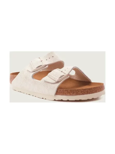 Papuci Birkenstock din piele alb