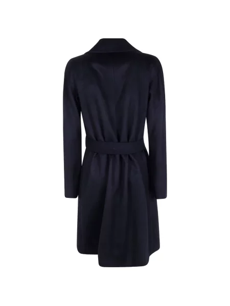 Cu centură palton Max Mara cu două rânduri de nasturi negru