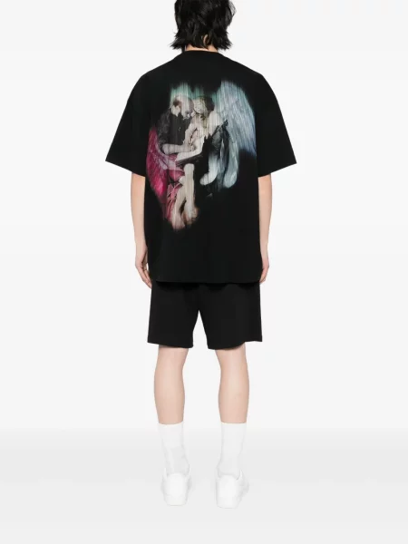 Tricou grafic Off-white cu imagine alb