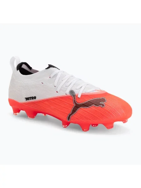 Încălțăminte de fotbal pentru copii Puma Ultra Nitro 7 Ultimate FG/AG Jr ultra red/puma black/puma white alb