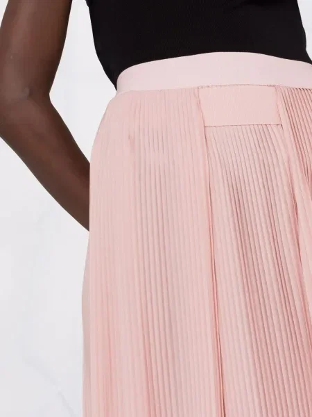 Fusta plisata Givenchy plisată până la genunchi roz