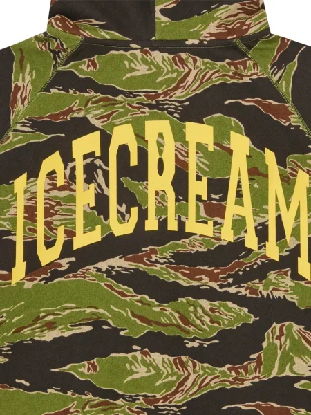 Hanorac cu glugă Icecream cu imagine cu dungi de tigru verde