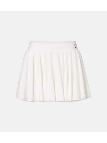 Fustă Tory Burch din jerseu tenis alb