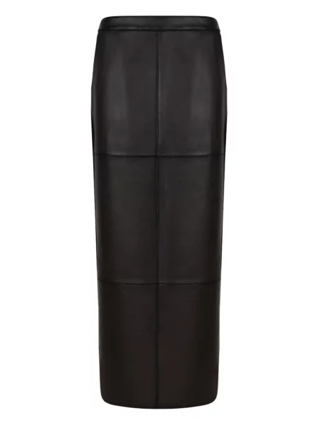 Fustă din piele P.a.r.o.s.h. maro
