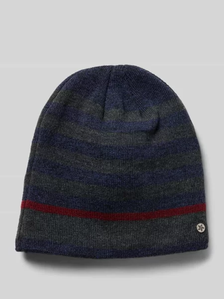 Czapka z detalem z logo Müller Headwear granatowa