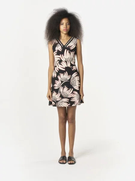 KOROSHI Rochie bej / roșu cireș negru