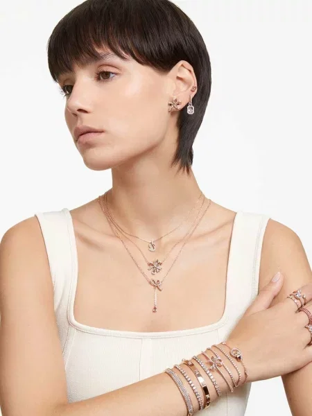 Swarovski inel Matrix roz