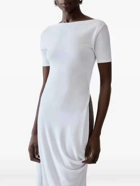Rochie Jacquemus drapată alb