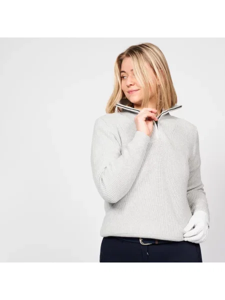 Sweter do golfa szary