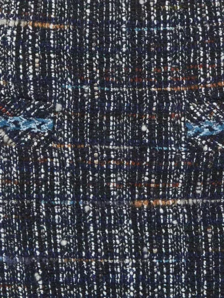 Fusta mini Sandro din tweed în linie A albastru