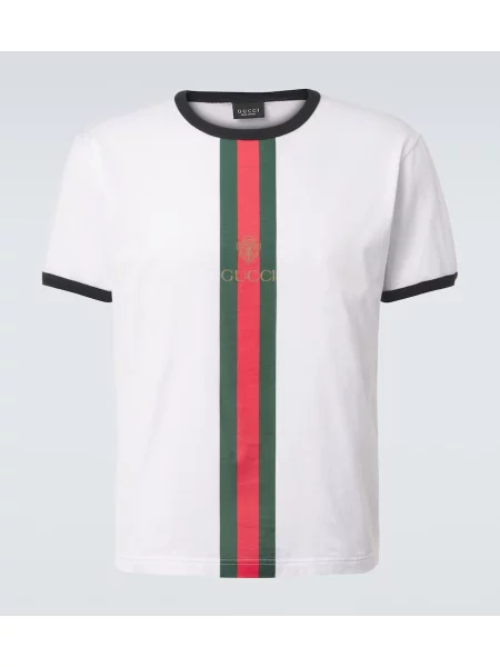 Tricou Gucci cu dungi alb