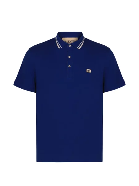 Polo Valentino Garavani cu broderie albastru