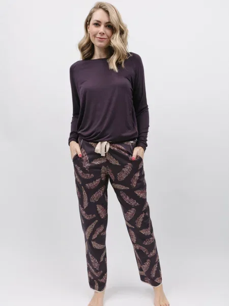 Піжама CYBERJAMMIES Lana бавовна/модал коричневий