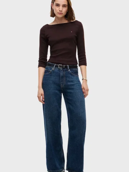 Лонгслів Tommy Hilfiger коричневий