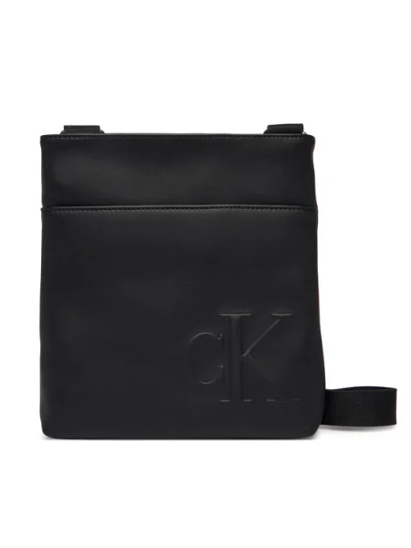 Válltáska Calvin Klein Bold Ck Flatpack fekete