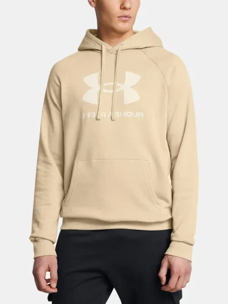Férfi Under Armour Rival Fleece Logo HD városi khaki/summit melegítőfelső Rival Fleece Logo HD fehér
