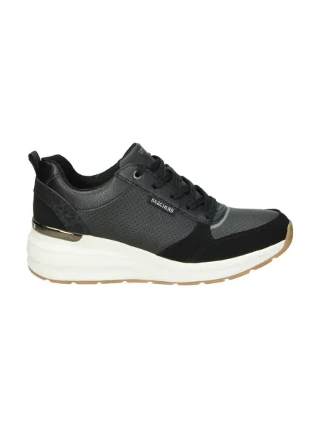Pöttyös félcipő Skechers fekete