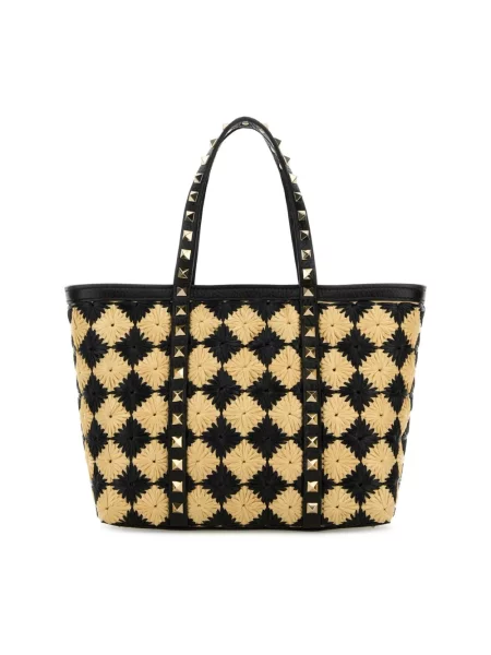 Haftowana lniana mała torebka Valentino Garavani