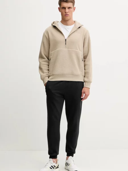 The North Face bluza z kapturem gładka beżowy