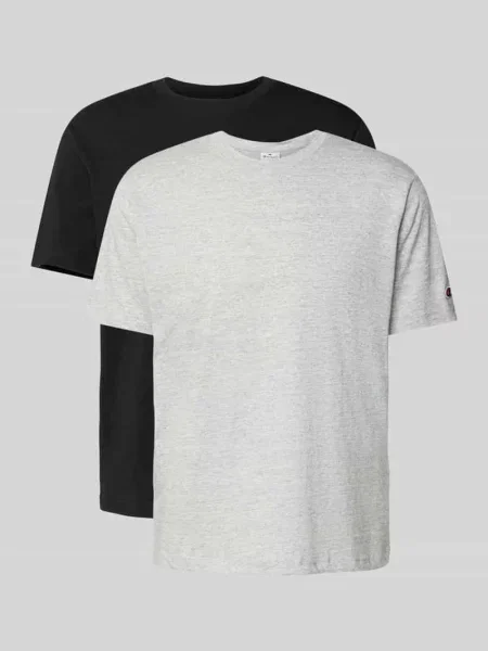 T-shirt z naszywką z logo w zestawie 2 szt. Champion