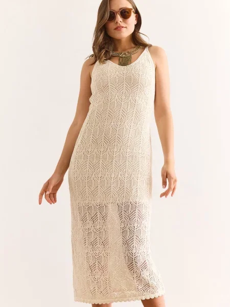 Olalook Rochie tricotat piatră gri