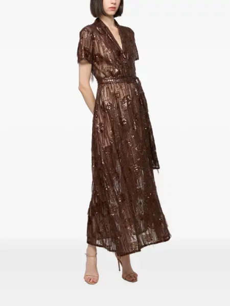Rochie Atu Body Couture cu paiete maro