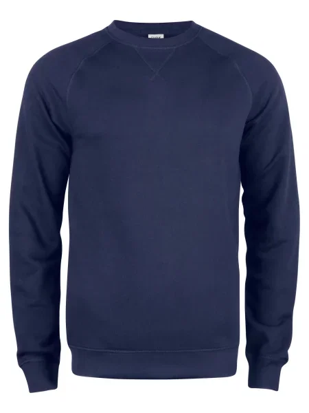 Clique Premium OC Roundneck blu granatowy bluza z bawełny organicznej – dark niebieska