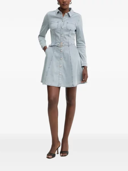 Cu centură rochie din denim Morgan albastru