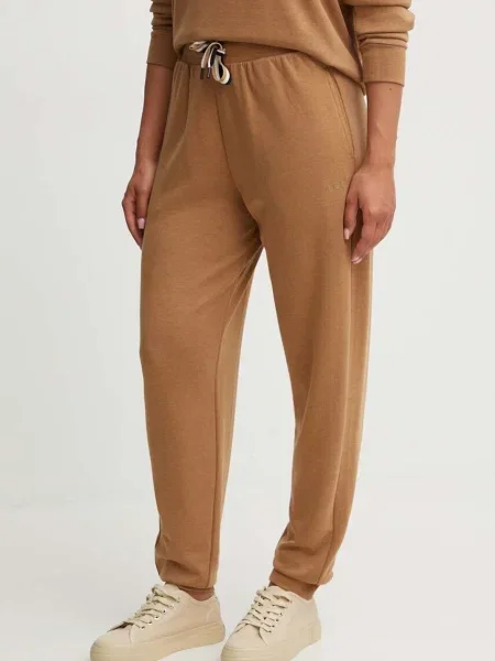 BOSS pantaloni de trening neted bej