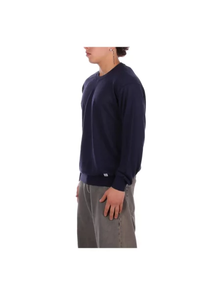 Sweter C.p. Company z dekoltem w serek niebieski