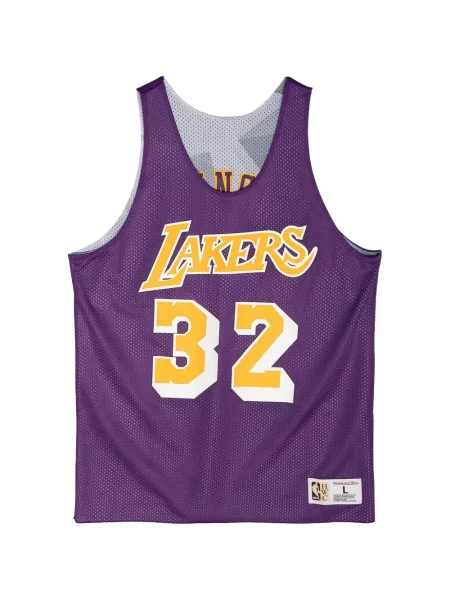 Reversibil cămașă Mitchell & Ness plasă violet